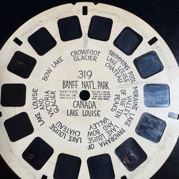 Vintage View-Master Reel 319 Banff Natl Park Canada Kodachrome 7 Wonders Of The - Picture 2 of 3